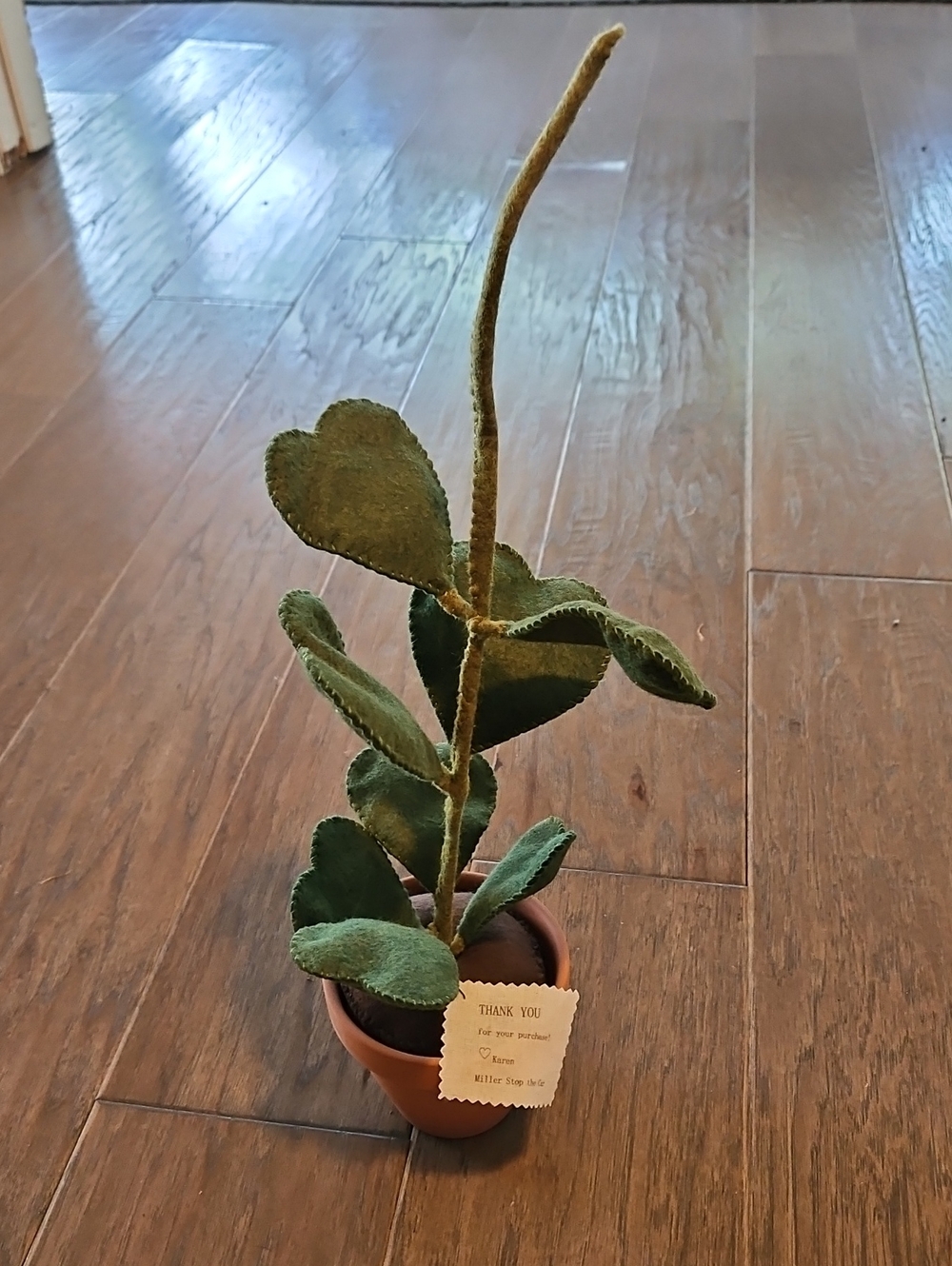 Handmade Felt Hoya Kerrii Plant: Sweetheart Potted Plant